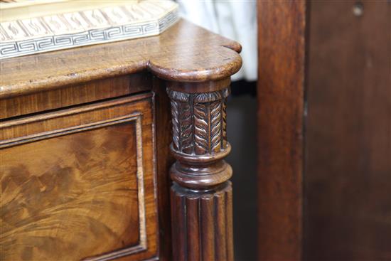 Attributed to Gillows of Lancaster. A Regency mahogany dwarf bookcase, W.6ft 10in. D.1ft 3in. H.3ft 1in.